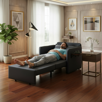 Adult male using sleeper sofa