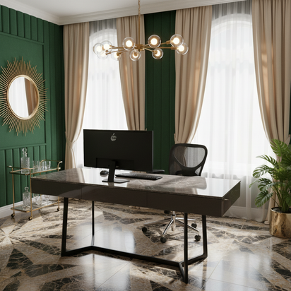 Art Deco Desk - Centered Bright