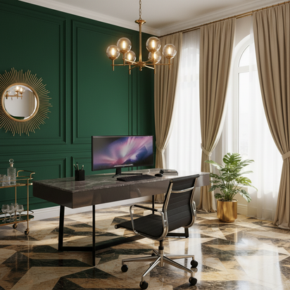 Art Deco Desk - Centered Clean