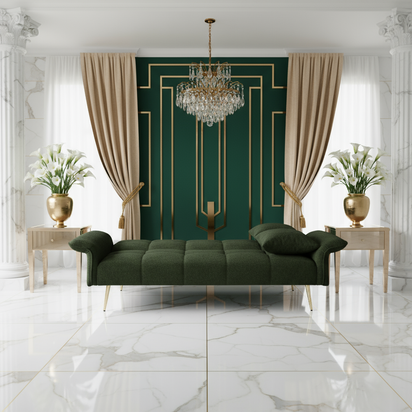 Art Deco Sofa Bed Clean Walls