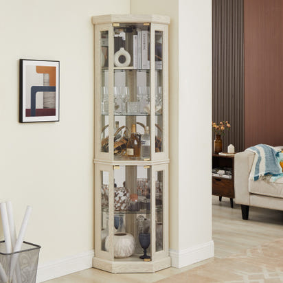 Terine Corner Curio Cabinet