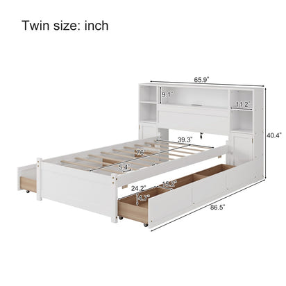 Elle & Grey Twin Bed Frame With Storage