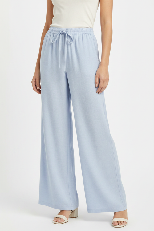 Baby Blue Wide-Leg Pants - Redone
