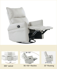 Rove Collections Swivel Rocking Recliner Chair