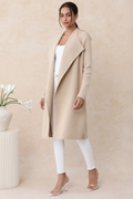 Beige Coat Studio Shot
