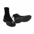 Black boots on white background
