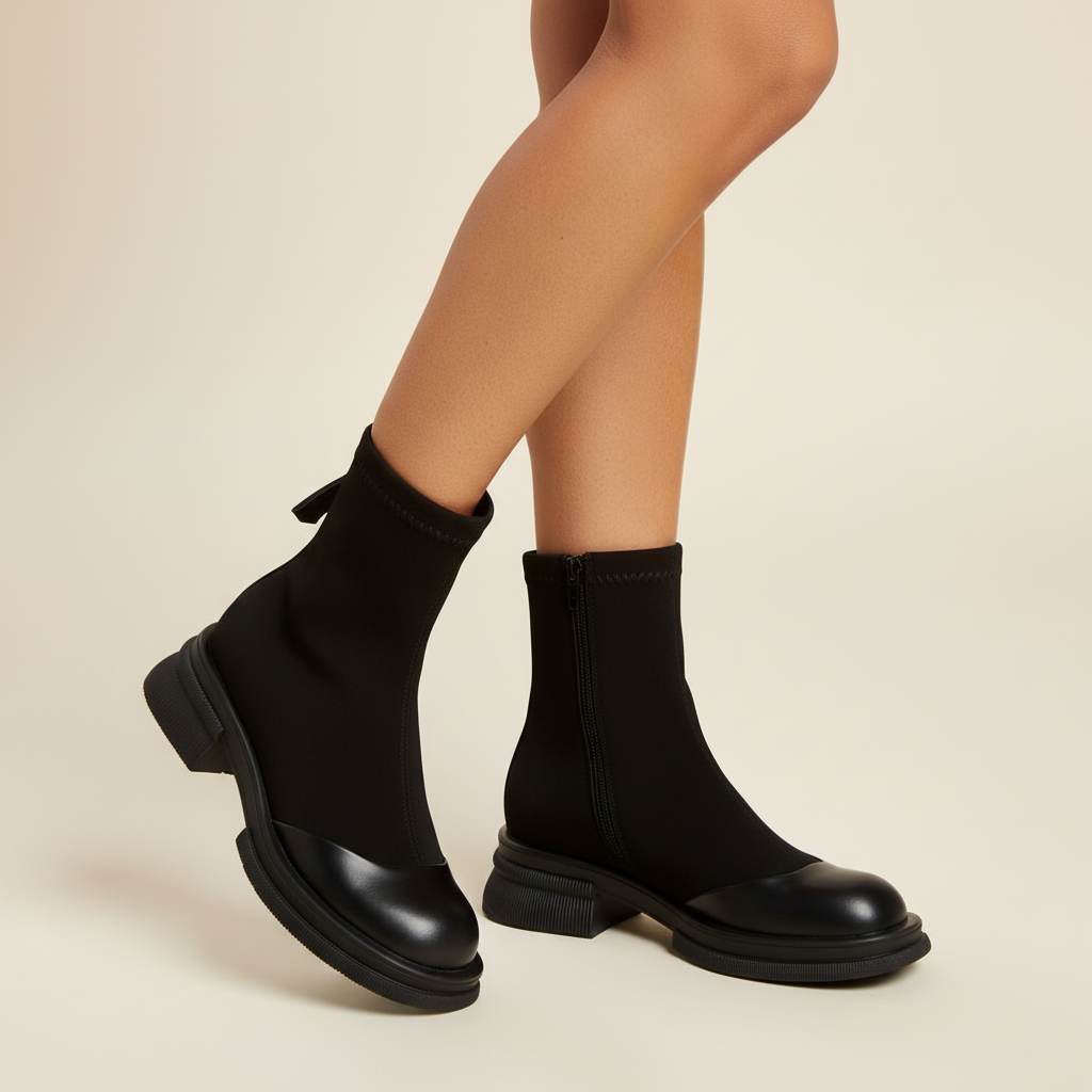 Boots crossed-legs hero