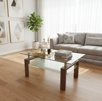 Brown Coffee Table Styled Angle