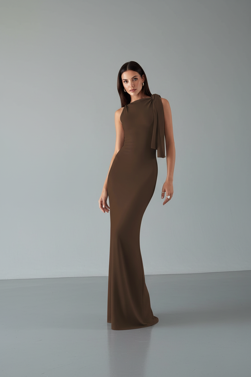 Brown Dress Editorial