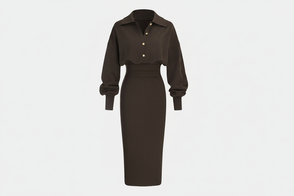 Brown midi dress no tag