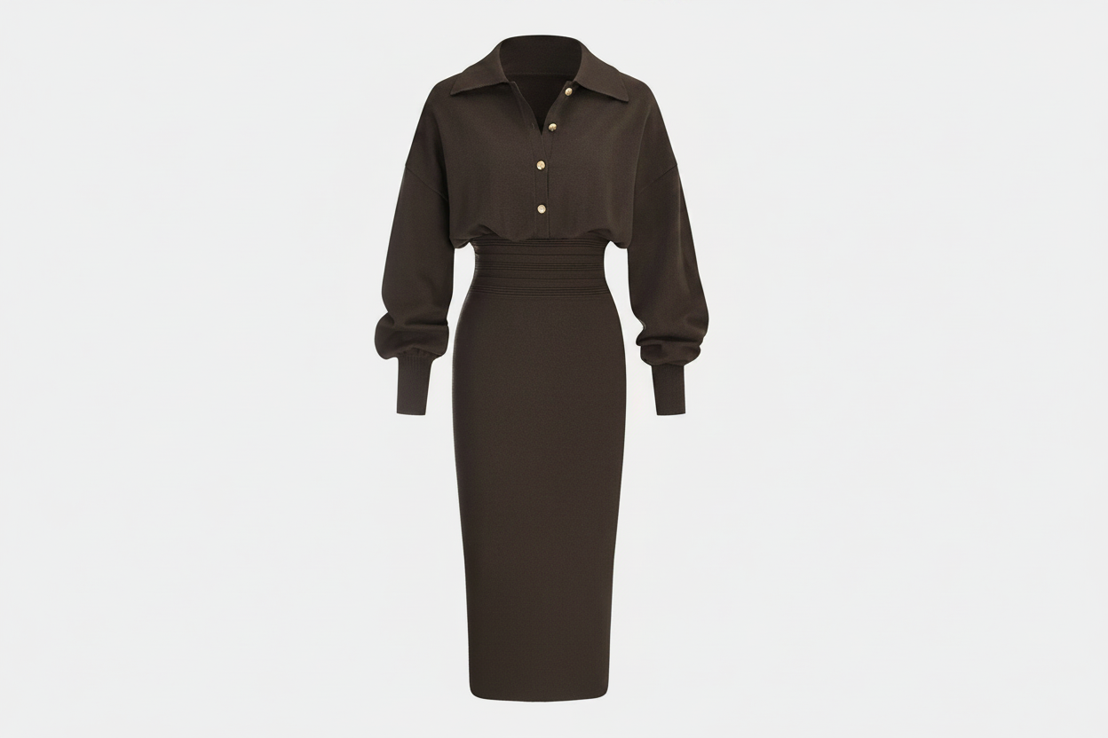 Brown midi dress no tag