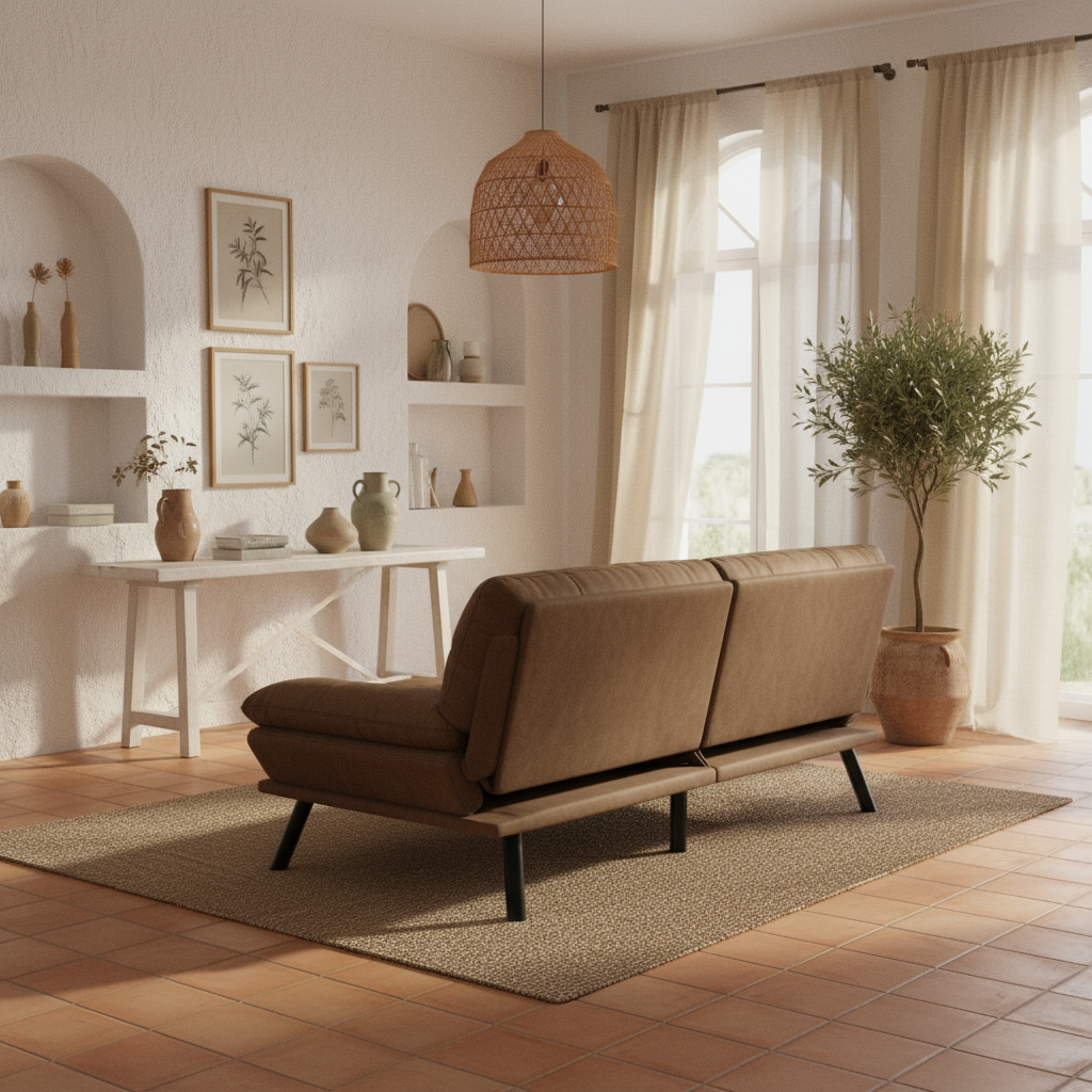 Brown Sofa Floating Center