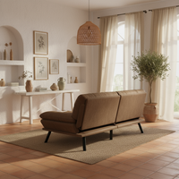 Brown Sofa Floating Center