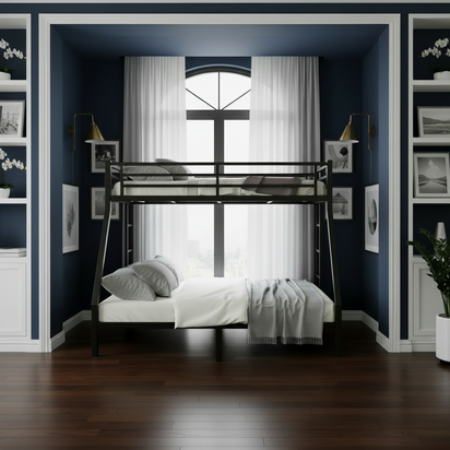 Bunk Bed in Recessed Alcove