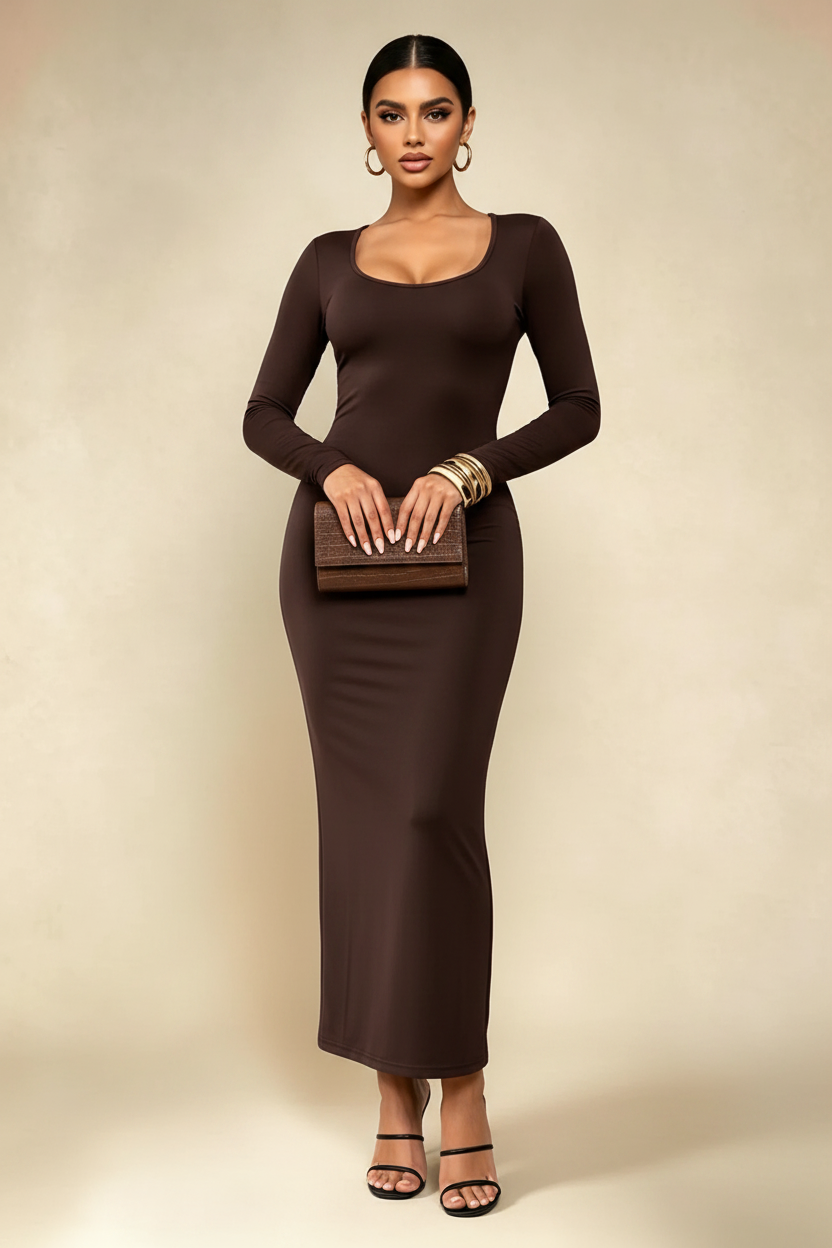 Burgundy Dress Shot 1
