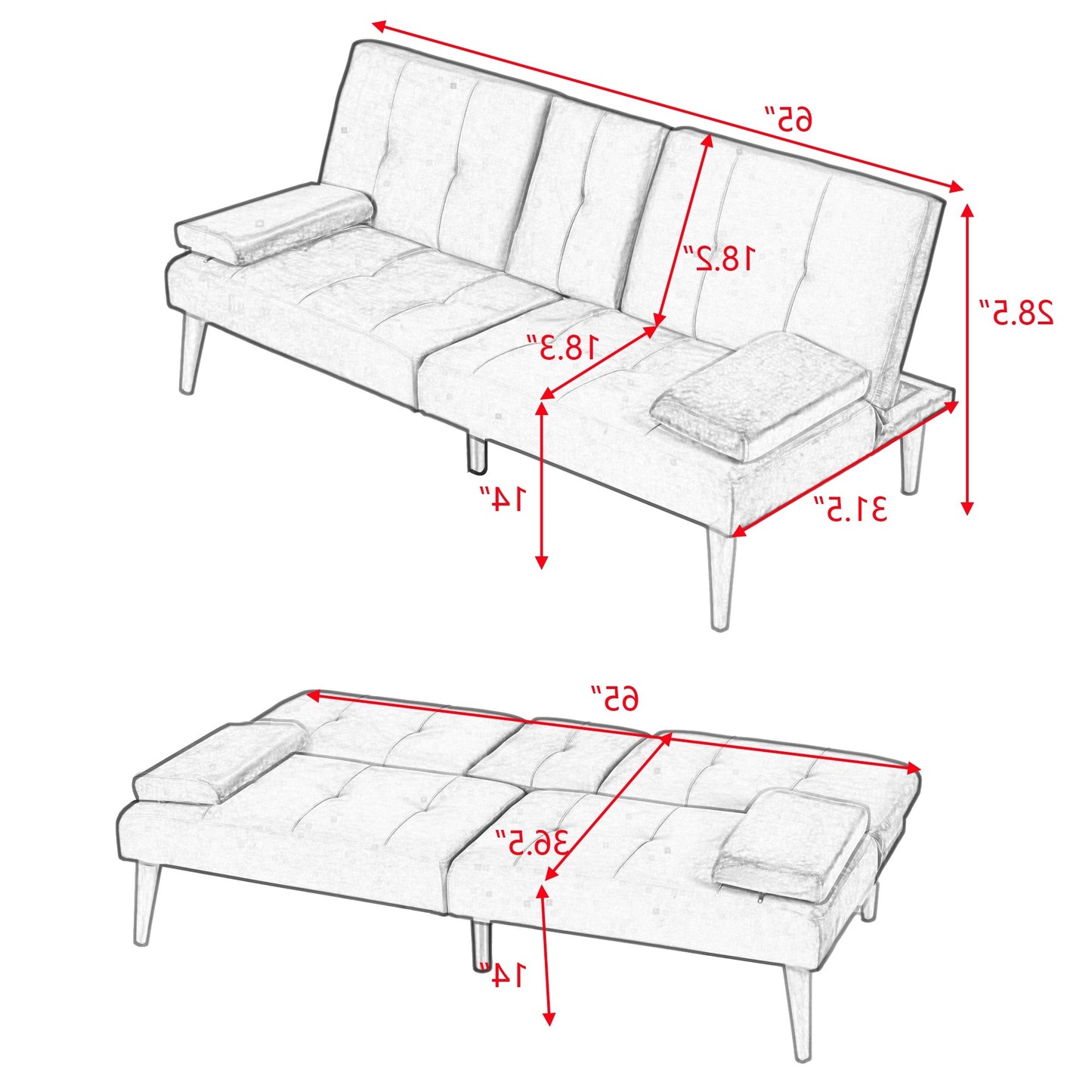 Elementals Futon Bed