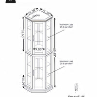Maltise Corner Curio Cabinet