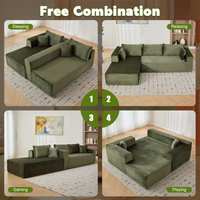 Rove Collections No Assembly L Shaped Couch