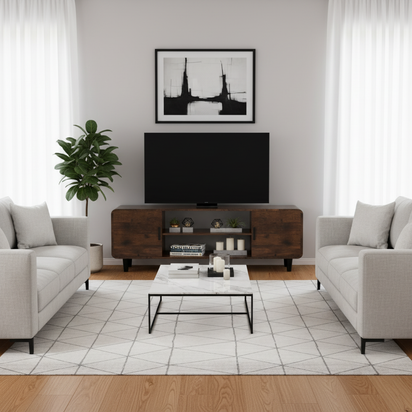 Centered with Linen Sofas