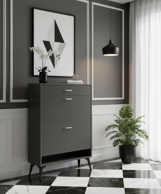 Charcoal Gray Hallway