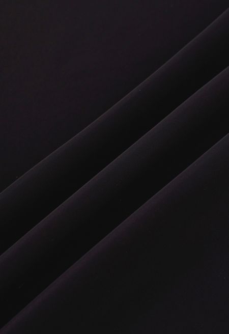 Stylish Satin Flared Maxi Skirt in Black