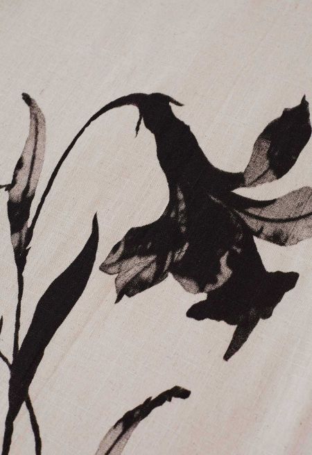 Canvas Ink Wash Linen Blend Maxi Skirt