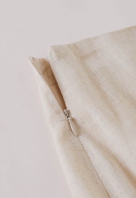 Canvas Ink Wash Linen Blend Maxi Skirt