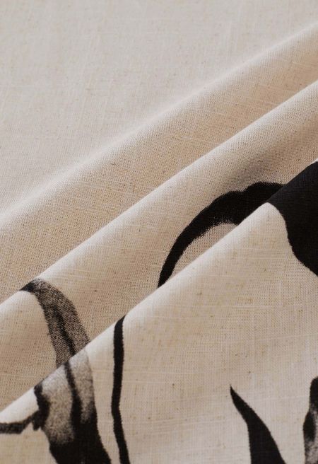 Canvas Ink Wash Linen Blend Maxi Skirt