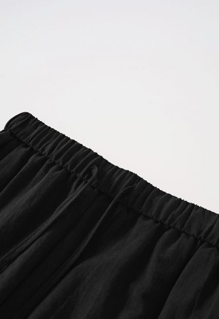 Cozy Step Lace Linen-Blend Shorts
