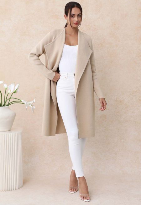 Classy Open Front Knit Coat