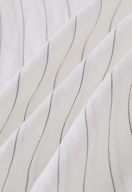 Lightweight Drawstring Waist Pants in White