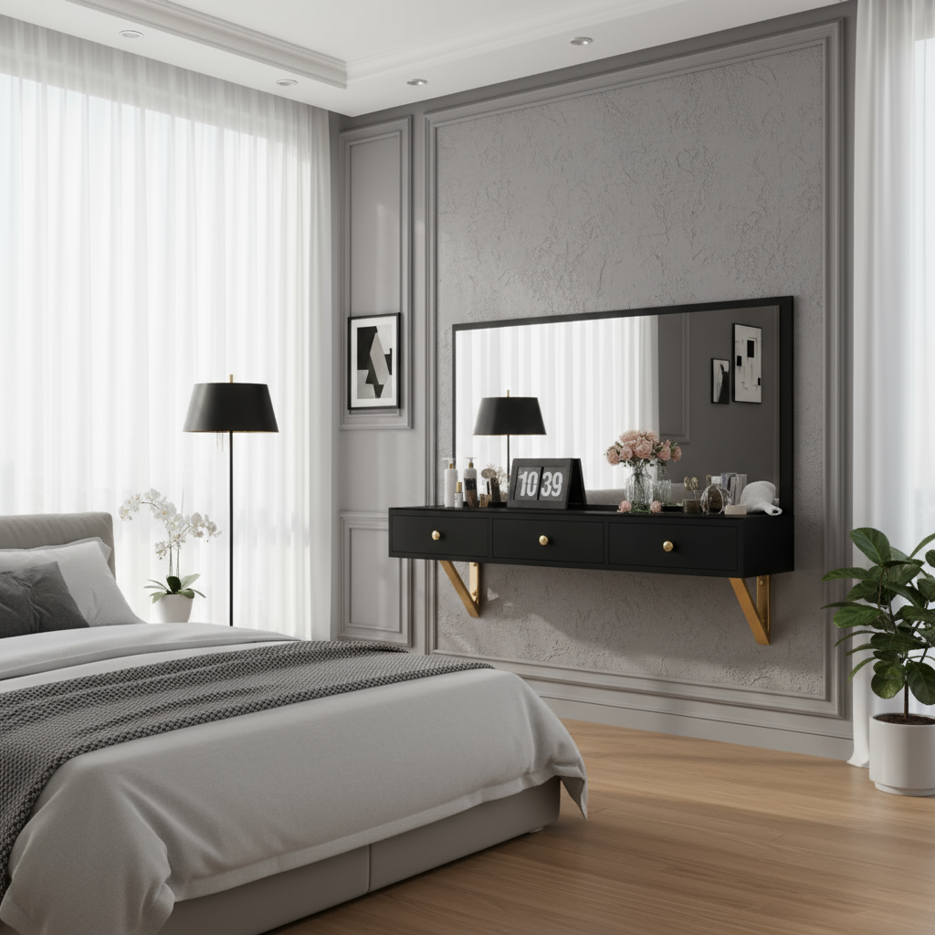 Clean floating dressing table luxury photo