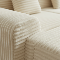 Close-up of corduroy fabric texture