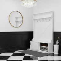 Corner Angled Hall Tree