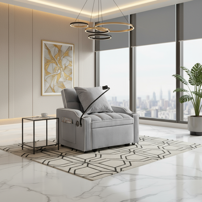 Cozyflex Sleeper Chair with matching background