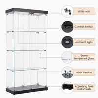 Everess 8 Unit Glass Display Cabinet