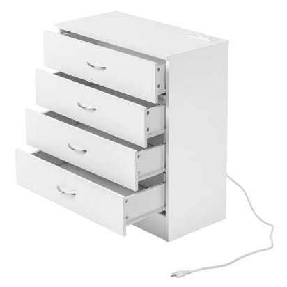 Everess White Nightstand