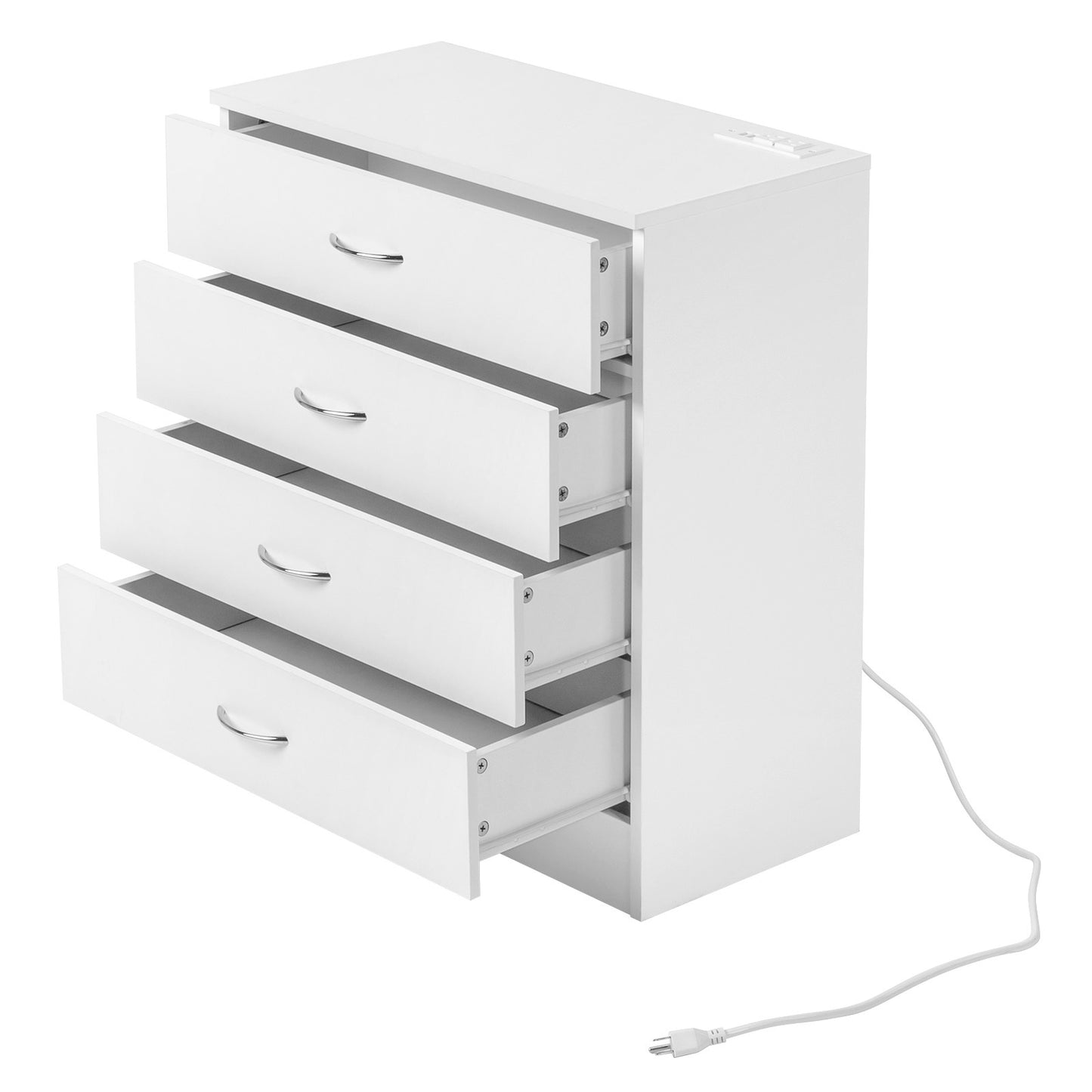 Everess White Nightstand