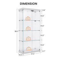 Everess 8 Unit Glass Display Cabinet