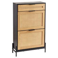 The Oak Rattan Shoe Cabinet
