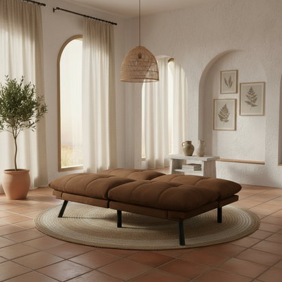 Darker Brown Flat Sofa Bed