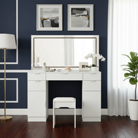 Dressing table standalone - clean navy walls