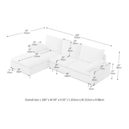 Ernetta L Shaped Sofa