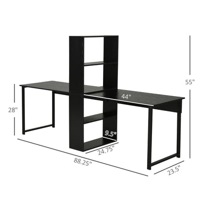 Bose Dual Computer Desk With Shelf