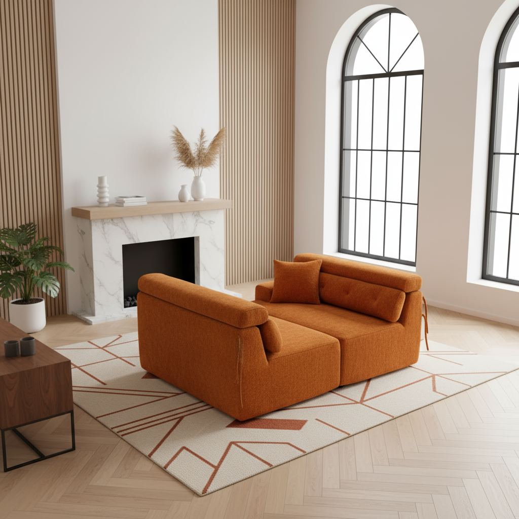 Exact Sofa Bed Facing Fireplace