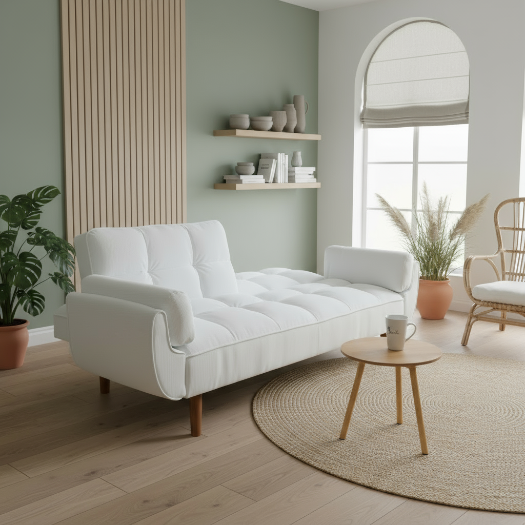 Extended sofa front angle