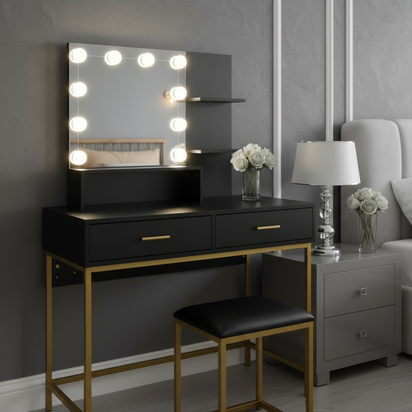 Extreme close-up of vanity