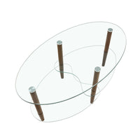 Oval Glass Coffee Table