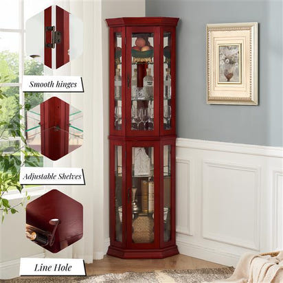 Maltise Corner Curio Cabinet