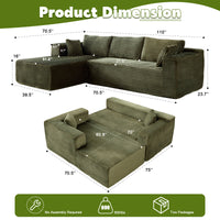 Rove Collections No Assembly L Shaped Couch